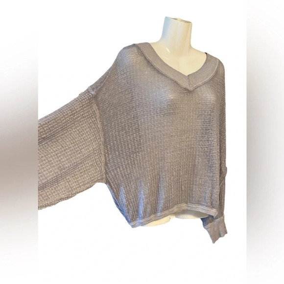 Free People We The Free Southside Oversized Thermal Knit Top - Picture 3 of 8